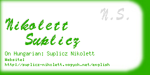 nikolett suplicz business card